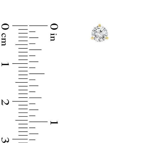 1/3 CT. T.w. Certified Diamond Solitaire Stud Earrings in 14K Gold (I/Si2)