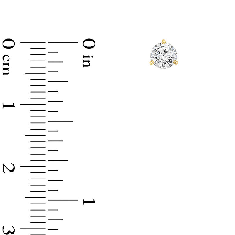 1/3 CT. T.W. Certified Diamond Solitaire Stud Earrings in 14K Gold (I/SI2)