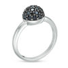 Thumbnail Image 3 of Made in Italy Black Spinel 6.0mm Ball Ring in Sterling Silver