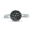 Thumbnail Image 4 of Made in Italy Black Spinel 6.0mm Ball Ring in Sterling Silver