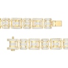 Thumbnail Image 3 of 2 CT. T.W. Diamond Triple Row Link Bracelet in Hollow 10K Gold - 8.5"