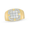 Thumbnail Image 0 of Men's 1 CT. T.W. Composite Diamond Cushion Frame Ring in 10K Gold