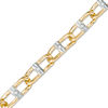 Thumbnail Image 1 of 1/4 CT. T.W. Diamond Twisted Mariner Link Chain Bracelet in 10K Two-Tone Gold - 8.5"