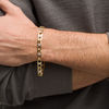 Thumbnail Image 2 of 1/4 CT. T.W. Diamond Twisted Mariner Link Chain Bracelet in 10K Two-Tone Gold - 8.5"