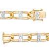 Thumbnail Image 3 of 1/4 CT. T.W. Diamond Twisted Mariner Link Chain Bracelet in 10K Two-Tone Gold - 8.5"
