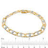 Thumbnail Image 4 of 1/4 CT. T.W. Diamond Twisted Mariner Link Chain Bracelet in 10K Two-Tone Gold - 8.5"