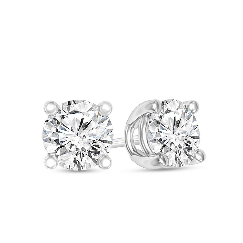 1/4 CT. T.W. Certified Diamond Solitaire Stud Earrings in 14K White Gold ( I/VS2)