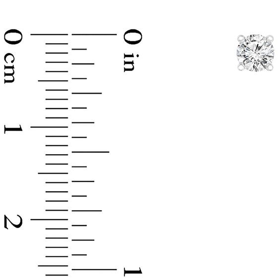 1/4 CT. T.w. Certified Diamond Solitaire Stud Earrings in 14K White Gold ( I/Vs2)