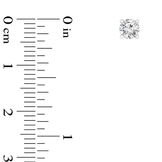 1/3 CT. T.w. Certified Diamond Solitaire Stud Earrings in 14K White Gold (I/Si2)
