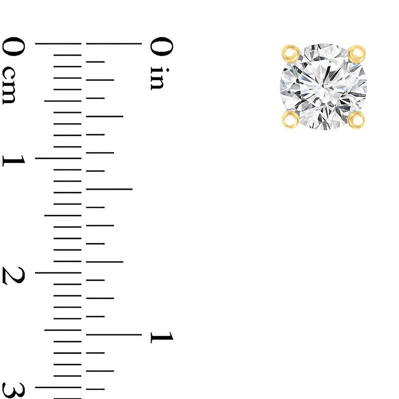 Main Image 2 of 1-3/8 CT. T.W. Certified Diamond Solitaire Stud Earrings in 14K Gold (I/VS2)