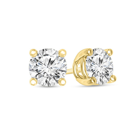 1/3 CT. T.w. Certified Solitaire Stud Earrings in 14K Gold (I/Si2)