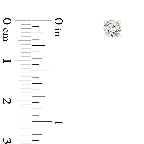 1/3 CT. T.w. Certified Solitaire Stud Earrings in 14K Gold (I/Si2)
