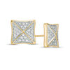 Thumbnail Image 1 of 1/4 CT. T.W. Diamond Pyramid Stud Earrings in 10K Gold