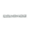 Thumbnail Image 3 of Diamond Accent Alternating Marquise and Round Shapes Vintage-Style Anniversary Band in Sterling Silver