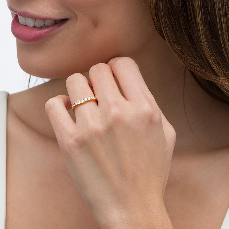 Main Image 2 of 3/8 CT. T.W. Diamond Contour Anniversary Band in 14K Gold