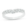 Thumbnail Image 1 of 1/2 CT. T.W. Diamond Nine Stone Contour Wedding Band in 14K White Gold