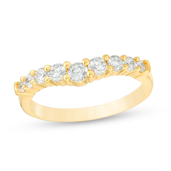 1/2 CT. T.w. Diamond Contour Wedding Band in 14K Gold
