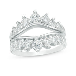 1-1/2 CT. T.W. Diamond Contour Ring Solitaire Enhancer in 14K White Gold