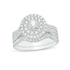 Thumbnail Image 1 of 1 CT. T.W. Diamond Double Frame Bridal Set in 10K White Gold