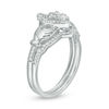 Thumbnail Image 3 of 1/5 CT. T.W. Composite Diamond Claddagh Bridal Set in Sterling Silver