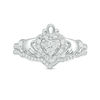 Thumbnail Image 4 of 1/5 CT. T.W. Composite Diamond Claddagh Bridal Set in Sterling Silver