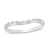 Thumbnail Image 0 of 1/10 CT. T.W. Baguette and Round Diamond Alternating Contour Anniversary Band in 10K White Gold