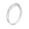 Thumbnail Image 2 of 1/10 CT. T.W. Baguette and Round Diamond Alternating Contour Anniversary Band in 10K White Gold