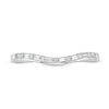 Thumbnail Image 3 of 1/10 CT. T.W. Baguette and Round Diamond Alternating Contour Anniversary Band in 10K White Gold