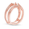 Thumbnail Image 2 of 1/5 CT. T.W. Diamond Chevron Ring Solitaire Enhancer in 14K Rose Gold
