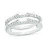 Thumbnail Image 0 of 1/2 CT. T.W. Diamond Lined Ring Solitaire Enhancer in 14K White Gold