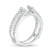 Thumbnail Image 1 of 1/2 CT. T.W. Diamond Lined Ring Solitaire Enhancer in 14K White Gold