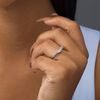 Thumbnail Image 2 of 1/3 CT. T.W. Diamond Double Row Chevron Anniversary Band in 10K White Gold
