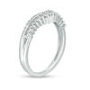 Thumbnail Image 3 of 1/3 CT. T.W. Diamond Double Row Chevron Anniversary Band in 10K White Gold