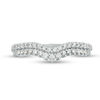 Thumbnail Image 4 of 1/3 CT. T.W. Diamond Double Row Chevron Anniversary Band in 10K White Gold