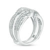 Thumbnail Image 1 of 1 CT. T.W. Diamond Criss-Cross Ring Solitaire Enhancer in 14K White Gold