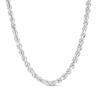 Thumbnail Image 1 of Men's 3.3mm Rope Chain Necklace in 10K White Gold - 22"