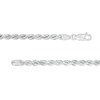 Thumbnail Image 3 of Men's 3.3mm Rope Chain Necklace in 10K White Gold - 22"