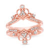 Thumbnail Image 1 of 1/4 CT. T.W. Diamond Vintage-Style Crown Ring Solitaire Enhancer in 14K Rose Gold