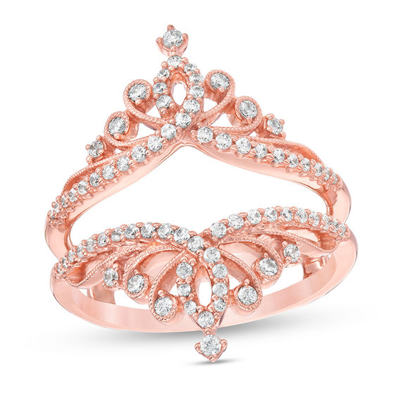 3/8 CT. T.W. Diamond Vintage-Style Tiara Ring Solitaire 3/8 CT. T.W. Diamond Vintage-Style Tiara Ring Solitaire
