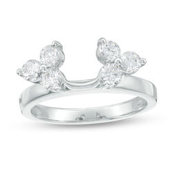 3/4 CT. T.W. Diamond Tri-Sides Solitaire Enhancer in 14K White Gold