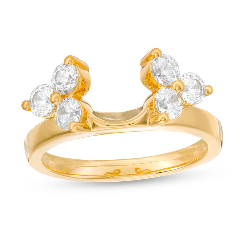 3/4 CT. T.W. Diamond Tri-Sides Solitaire Enhancer in 14K Gold