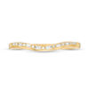 1/10 CT. T.W. Baguette and Round Diamond Alternating Contour Anniversary Band in 10K Gold