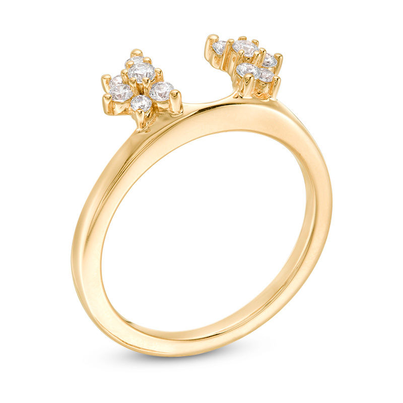 Main Image 2 of 1/4 CT. T.W. Diamond Starburst Enhancer in 14K Gold