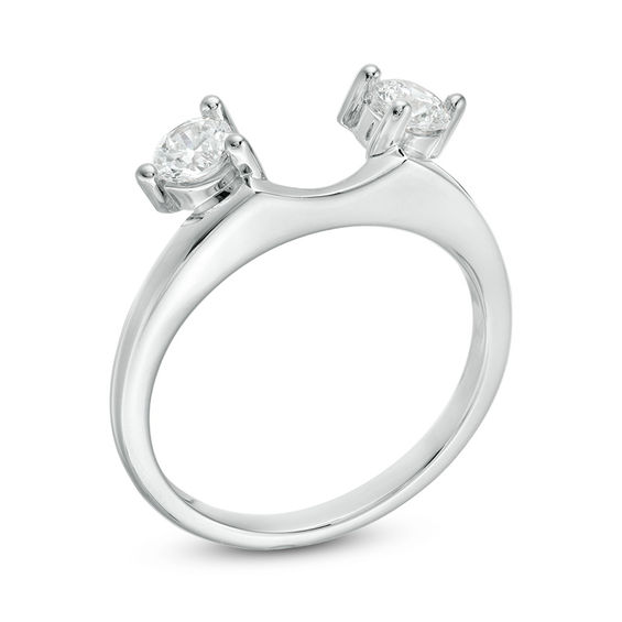 1/2 CT. T.w. Diamond Solitaire Enhancer in 14K White Gold