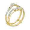 Thumbnail Image 2 of 1/3 CT. T.W. Diamond Petal Tiara Vintage-Style Solitaire Enhancer in 10K Gold