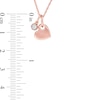 Thumbnail Image 2 of Diamond Accent Solitaire and Heart Charm Pendant in Sterling Silver with 14K Rose Gold Plate