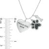 Thumbnail Image 2 of 1/15 CT. T.W. Enhanced Black and White Diamond "PROUD DOG MOM" Themed Charm Pendant in Sterling Silver