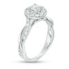 Thumbnail Image 3 of 7/8 CT. T.W. Diamond Frame Twist Shank Engagement Ring in 10K White Gold