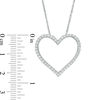 Thumbnail Image 3 of 1/2 CT. T.W. Diamond Heart Outline Pendant in Sterling Silver