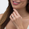 Thumbnail Image 1 of 7/8 CT. T.W. Pear-Shaped Diamond Frame Twist Shank Engagement Ring in 10K Rose Gold